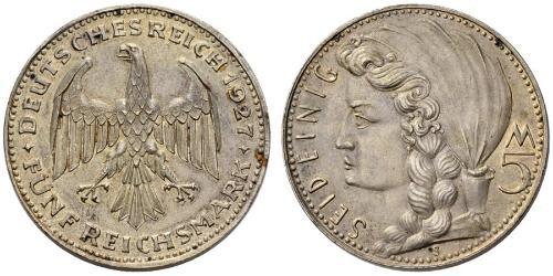 5 Reichsmark Веймарська республіка (1918-1933) Срібло 