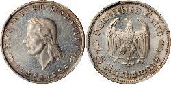 5 Reichsmark Третій рейх (1933-1945) Срібло Йоганн-Фрідріх Шиллер