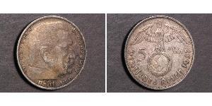 5 Reichsmark Третій рейх (1933-1945) Срібло Пауль фон Гінденбург