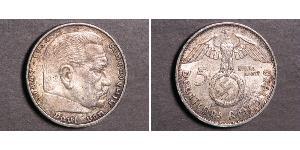 5 Reichsmark Третій рейх (1933-1945) Срібло Пауль фон Гінденбург