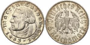5 Reichsmark 納粹德國 (1933 - 1945) 銀 馬丁·路德