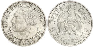 5 Reichsmark 納粹德國 (1933 - 1945) 銀 馬丁·路德