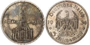 5 Reichsmark 納粹德國 (1933 - 1945) 銀 