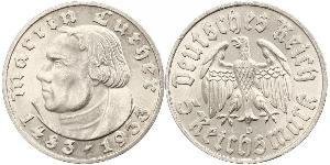 5 Reichsmark 納粹德國 (1933 - 1945) 銀 馬丁·路德