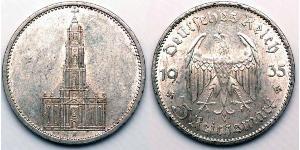 5 Reichsmark 納粹德國 (1933 - 1945) 銀 