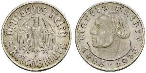 5 Reichsmark 納粹德國 (1933 - 1945) 銀 馬丁·路德
