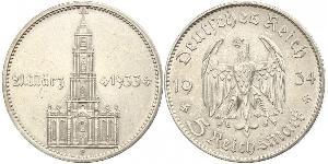 5 Reichsmark 納粹德國 (1933 - 1945) 銀 