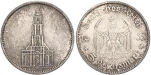 5 Reichsmark 納粹德國 (1933 - 1945) 銀 