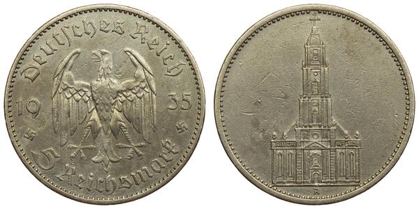 5 Reichsmark 納粹德國 (1933 - 1945) 銀 