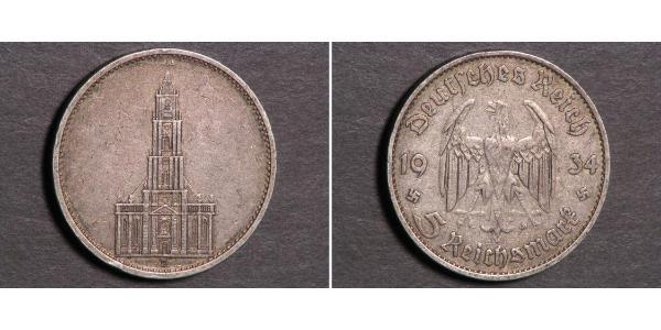 5 Reichsmark 納粹德國 (1933 - 1945) 銀 