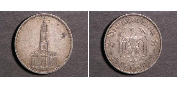 5 Reichsmark 納粹德國 (1933 - 1945) 銀 