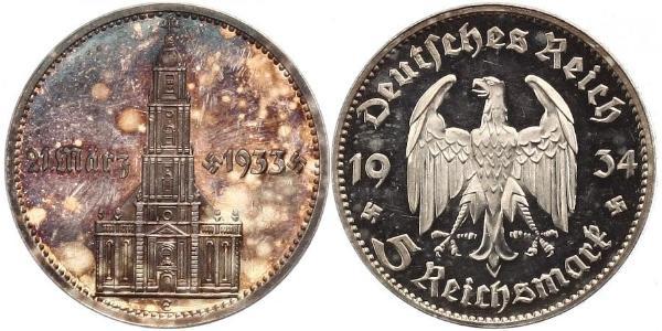 5 Reichsmark 納粹德國 (1933 - 1945) 銀 