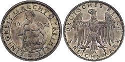5 Reichsmark 魏瑪共和國 (1919 - 1933) 銀 