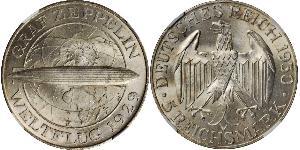 5 Reichsmark 魏瑪共和國 (1919 - 1933) 銀 