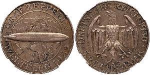 5 Reichsmark 魏瑪共和國 (1919 - 1933) 銀 