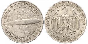 5 Reichsmark 魏瑪共和國 (1919 - 1933) 銀 