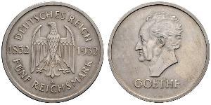 5 Reichsmark / 5 Марка Веймарська республіка (1918-1933) Срібло 