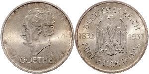 5 Reichsmark / 5 Марка Веймарська республіка (1918-1933) Срібло 