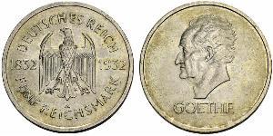 5 Reichsmark / 5 Марка Веймарська республіка (1918-1933) Срібло 