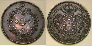 5 Reis Azores / Reino de Portugal (1139-1910) Cobre 