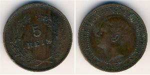 5 Reis Reino de Portugal (1139-1910) Cobre Manuel II de Portugal (1889-1932)