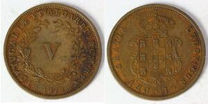 5 Reis Reino de Portugal (1139-1910) Cobre 