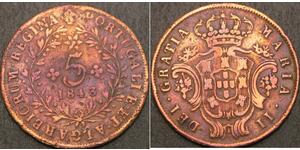 5 Reis Azores / Kingdom of Portugal (1139-1910) Copper 