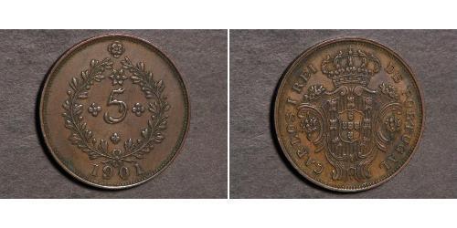 5 Reis Azores / Kingdom of Portugal (1139-1910) Copper 