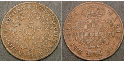 5 Reis Azores / Kingdom of Portugal (1139-1910) Copper 