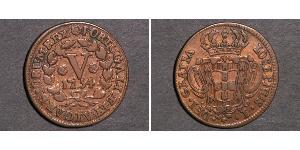 5 Reis Kingdom of Portugal (1139-1910) Copper 