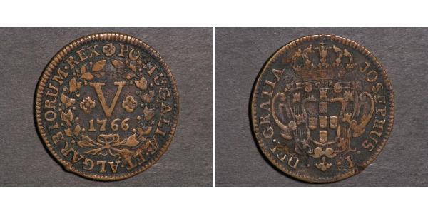 5 Reis Royaume de Portugal (1139-1910) Cuivre 
