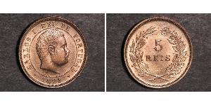 5 Reis Reino de Portugal (1139-1910) Níquel/Cobre Carlos I de Portugal (1863-1908)