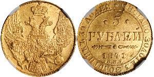 5 Rouble Empire russe (1720-1917) Or Nicolas I (1796-1855)