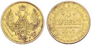 5 Rouble Empire russe (1720-1917) Or Nicolas I (1796-1855)