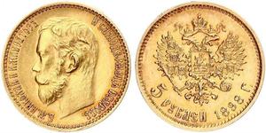 5 Rouble Empire russe (1720-1917) Or Nicolas II (1868-1918)