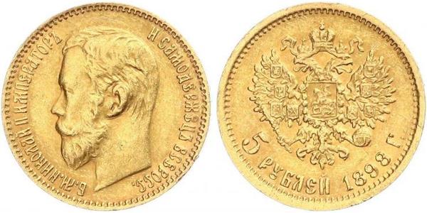 5 Rouble Empire russe (1720-1917) Or Nicolas II (1868-1918)