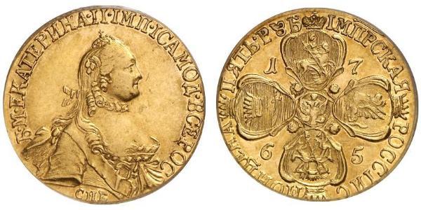 5 Rouble Empire russe (1720-1917) Or Catherine II (1729-1796)