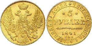 5 Rubel Russisches Reich (1720-1917) Gold Nikolaus I (1796-1855)