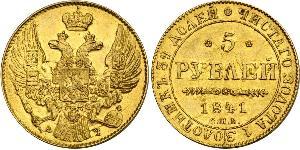 5 Rubel Russisches Reich (1720-1917) Gold Nikolaus I (1796-1855)