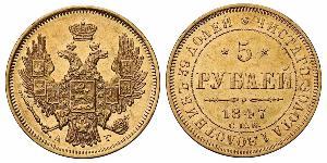 5 Rubel Russisches Reich (1720-1917) Gold Nikolaus I (1796-1855)