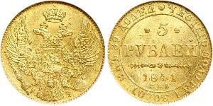 5 Rubel Russisches Reich (1720-1917) Gold Nikolaus I (1796-1855)