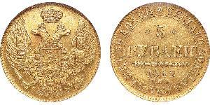 5 Rubel Russisches Reich (1720-1917) Gold Nikolaus I (1796-1855)