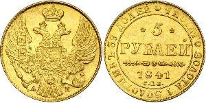 5 Rubel Russisches Reich (1720-1917) Gold Nikolaus I (1796-1855)