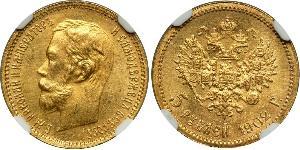 5 Rubel Russisches Reich (1720-1917) Gold Nikolaus II (1868-1918)