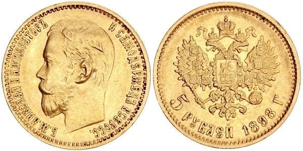 5 Rubel Russisches Reich (1720-1917) Gold Nikolaus II (1868-1918)