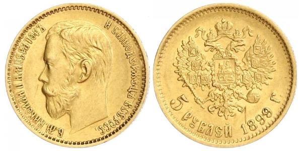 5 Rubel Russisches Reich (1720-1917) Gold Nikolaus II (1868-1918)