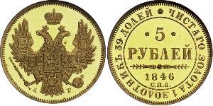 5 Ruble 俄罗斯帝国 (1721 - 1917) 金 Nicholas I of Russia (1796-1855)