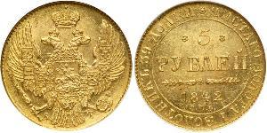 5 Ruble 俄罗斯帝国 (1721 - 1917) 金 Nicholas I of Russia (1796-1855)