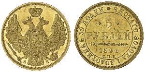 5 Rublo Impero russo (1720-1917) Oro Nicola I (1796-1855)