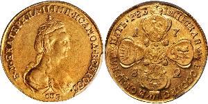 5 Rublo Impero russo (1720-1917) Oro Caterina II (1729-1796)